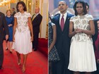 Não é só Kate Middleton - Michelle Obama repete look