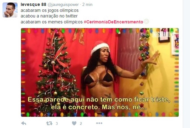 Internautas mostram bom humor brasileiro em festa final da Olimpíada (Foto: Reprodução/Twitter)