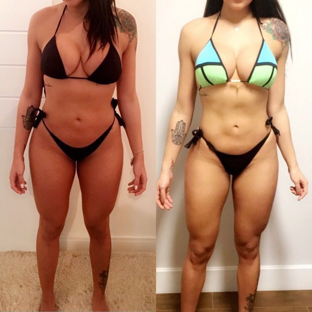 Monique Amin: antes e depois (Foto: Arquivo Pessoal / Divulgação)