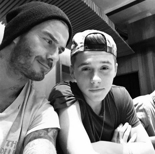 David Beckham e filho Brooklyn (Foto: Instagram / Reprodução)