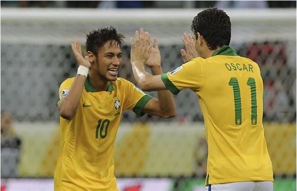 Neymar e Oscar (Foto: Reprodução/Instagram)