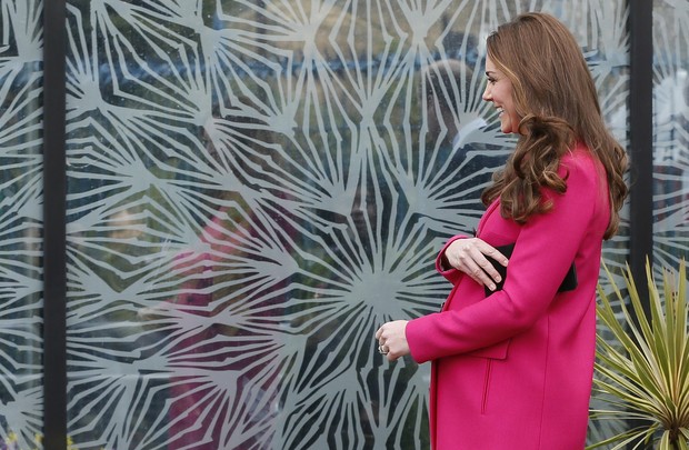 Kate Middleton na última aparição antes de dar à luz segundo filho (Foto: Reuters)
