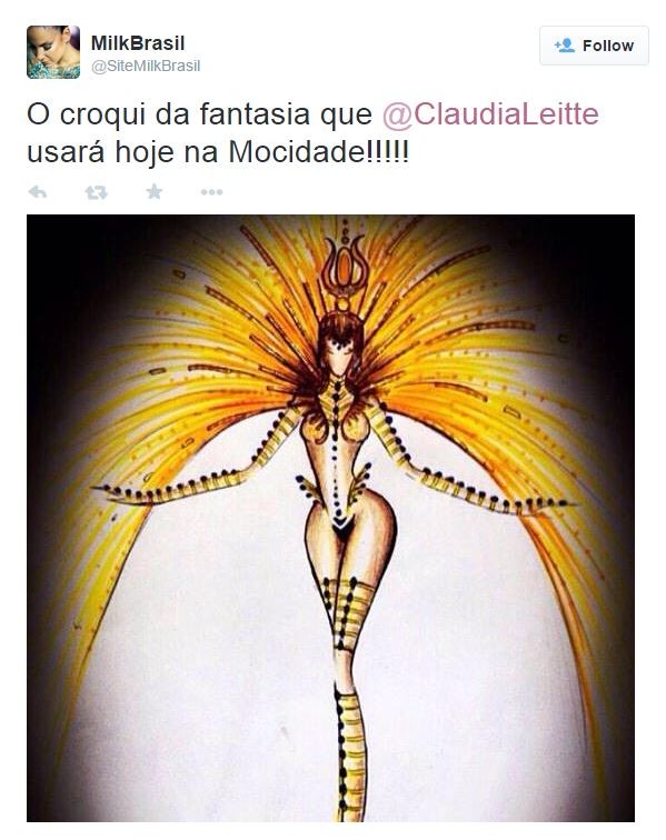 Suposto croqui da fantasia de Claudia Leitte (Foto: Twitter / Reprodução)