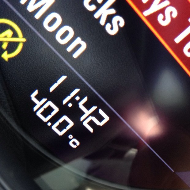 Willian Bonner posta foto de termômetro no RJ (Foto: Instagram / Reprodução)