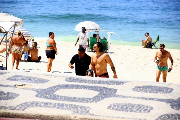 Jason Momoa, Khal Drogo em Game of Thrones, no Rio de Janeiro (Foto:  Gabriel Reis / Ag. NewsExclusivo)