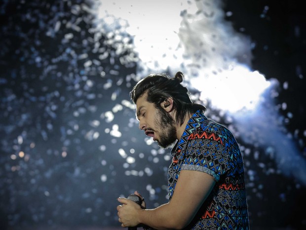 Luan Santana em show em São Paulo (Foto: Raphael Castello/ Ag. News)