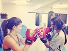 Antônia Morais posta foto pronta para lutar boxe