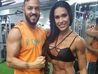 Gracyanne Barbosa malha com Belo: 'Sempre bom treinar com meu Tudão'