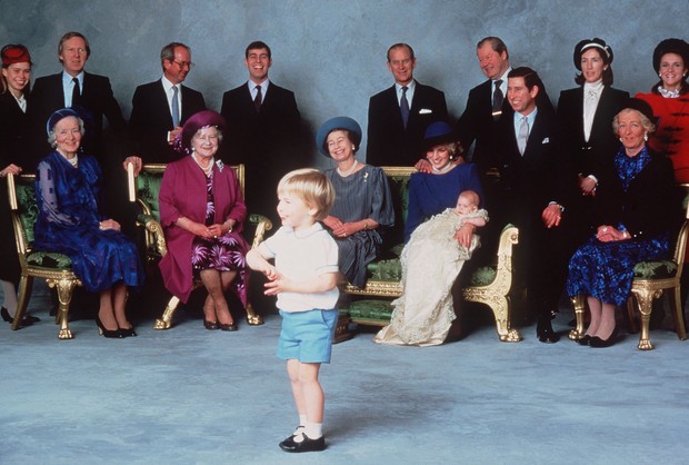 Batizado do príncipe Harry, em 21 de dezembro de 1984 (Foto: Getty Images)