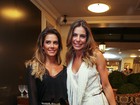 Deborah Secco e Daniella Cicarelli se divertem em lançamento de moda