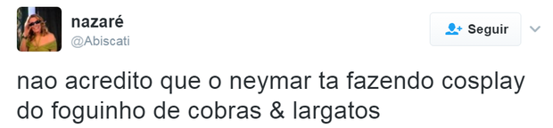 Neymar é comparado a Foguinho (Foto: Reprodução/Twitter)