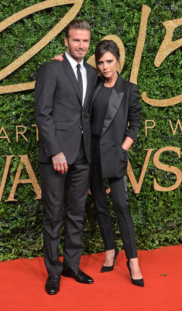 David e Victoria Beckham no British Fashion Awards (Foto: Getty Images)