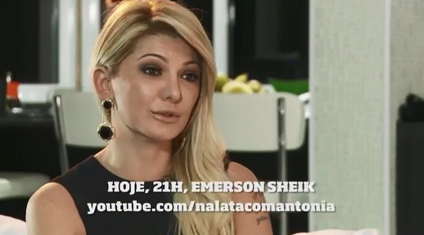 Teaser do programa de entrevistas de Antônia Fontenelle com Emerson Sheik (Foto: Reprodução)