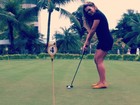 Fernanda Souza joga golfe para se preparar para nova personagem