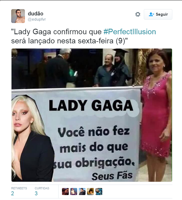 Internet comenta a volta de Lady Gaga pra música pop (Foto: Reprodução/Twitter)