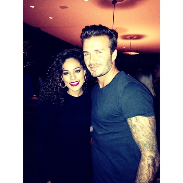 Roberta Almeida e  David Beckham (Foto: Reprodução do Instagram)