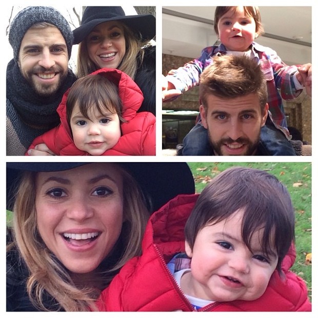 Shakira com filho e marido (Foto: Reprodução/ Instagram)