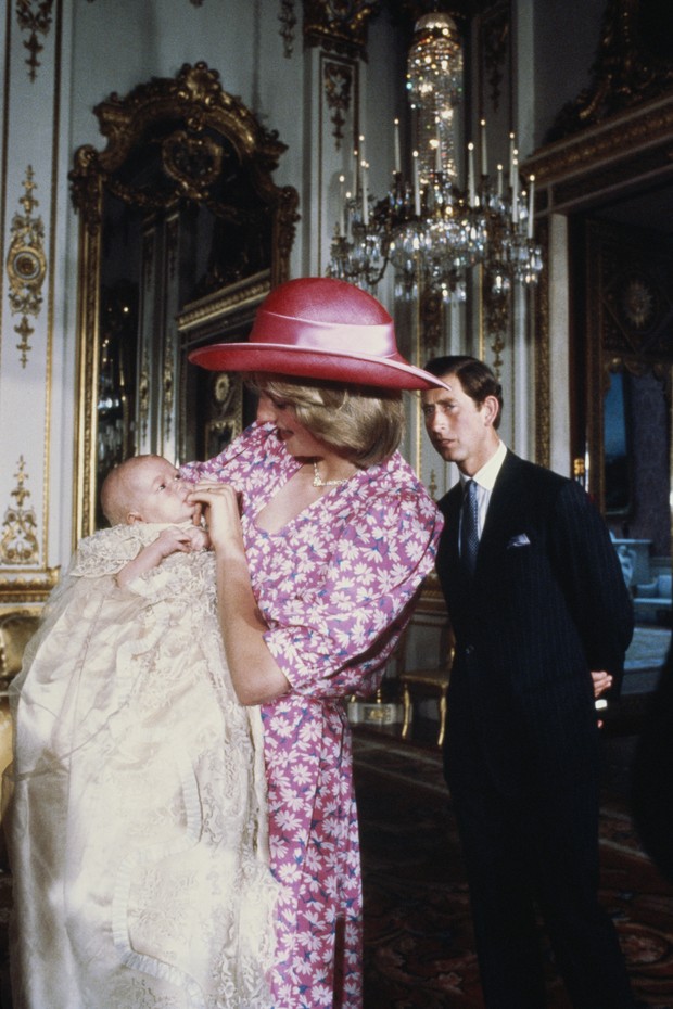 Batizado do príncipe William, em 4 de agosto de 1982 (Foto: Getty Images)