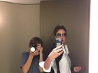 Luciana Gimenez e o filho fazem 'selfie' no espelho