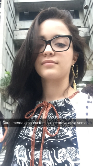 Anna Rita Cerqueira após fazer a prova do Enem (Foto: Reprodução/Snapchat)
