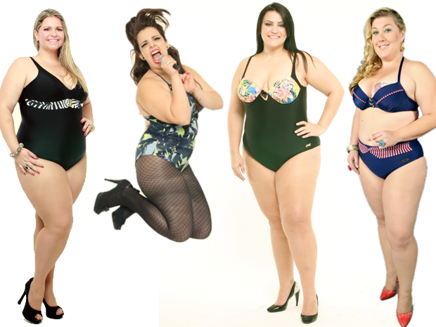 Modelos Plus Size - Vanessa Pichinin, Talita Kobal, Amáli Fernandes e Samantha Rebell (Foto: Max Oliveira/LT3 Studios Divulgação)