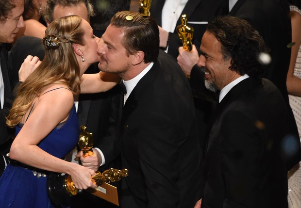 Brie Larson, Leonardo DiCaprio e Alejandro Iñarritú (Foto: Getty Images)
