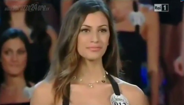 Romina Pierdomenico, segundo lugar no Miss Itália 2012 (Foto: Youtube / Reprodução)