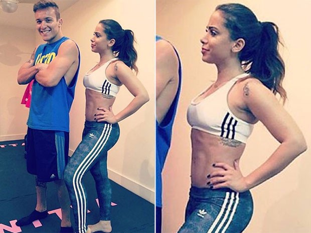 De top, Anitta exibe barriga chapada após malhação (Foto: Instagram/ Reprodução)