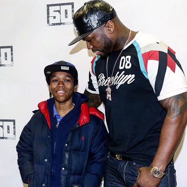50 Cent e o filho, Davian (Foto: Reprodução / Instagram)