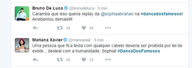 Famosos comentam participação de Sophia Abrahão (Foto: Reprodução/Twitter)