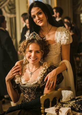 Isabelle Drummond e Leticia Colin como Ana e Leopoldina em Novo Mundo (Foto: Globo/Raquel Cunha)