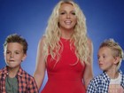 Britney Spears grava clipe com os filhos 