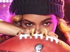 Tá chegando! Beyoncé posa com bola do Super Bowl 