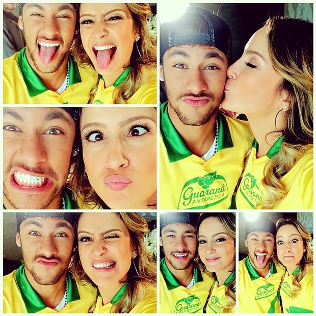  Claudia Leitte e Neymar fotografam em Barcelona para Copa do Mundo (Foto: Instagram / Reprodução)