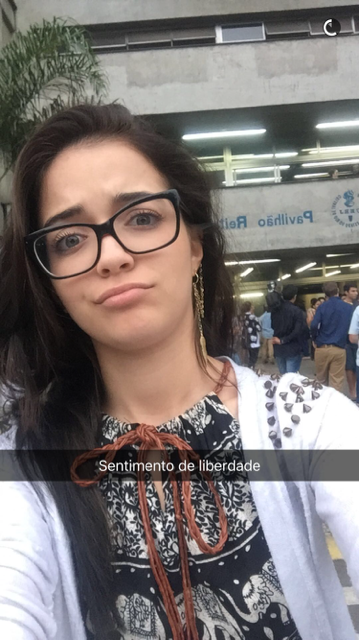 Anna Rita Cerqueira após fazer a prova do Enem (Foto: Reprodução/Snapchat)