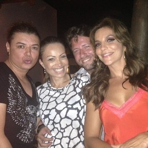 David Brazil, Solange Almeida, Wagner Miau e Ivete Sangalo em festa em Salvador, na Bahia (Foto: Instagram/ Reprodução)