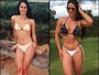 Graciele Lacerda compara seu corpo de 20 anos atrás com o de hoje