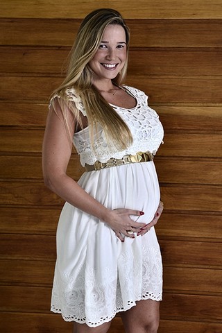Ana De Biase grávida  (Foto: Roberto Teixeira / EGO)