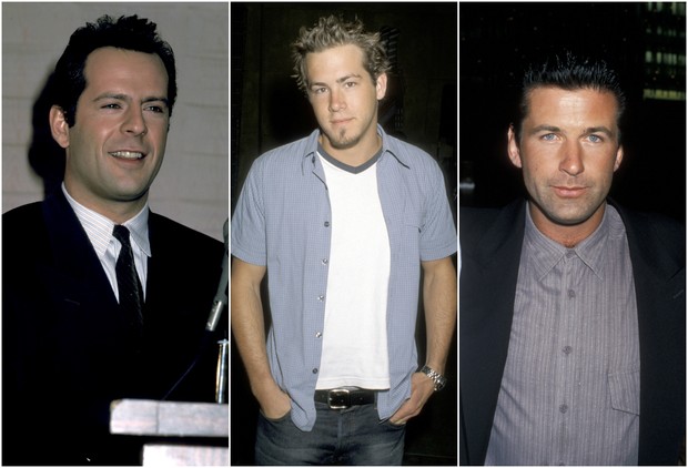 Bruce Willis, Ryan Reynolds e Alec Baldwin (Foto: Getty Images)