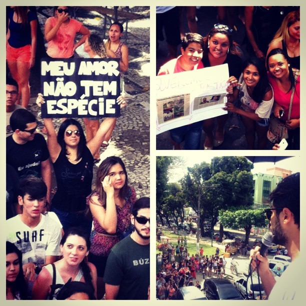 Cenas do protesto pelo olhar de Giovanna Ewbank (Foto: Reprodução/Instagram)