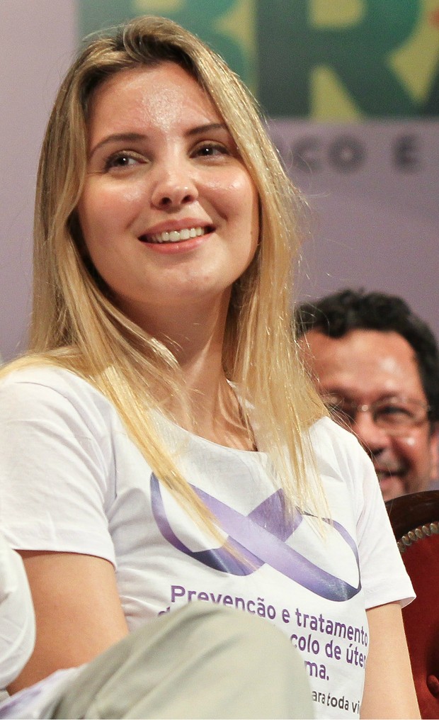Marcela Temer no lançamento da campanha de combate ao câncer de mama e colo do útero, em Manaus, em 2011 (Foto: Roberto Stuckert Filho /PR)