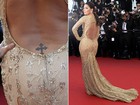 Decote de Eva Longoria revela tatuagem da atriz, em Cannes