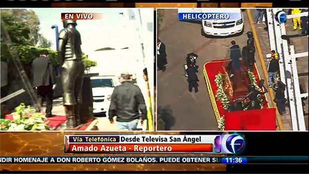 Cortejo de Roberto Gómez Bolaños (Foto: Reprodução/Televisa)