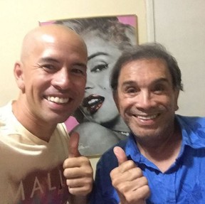Dedé Santana nos bastidores do filme O Shaolim do Sertão (Foto: Reprodução/Instagram)