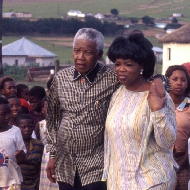 Oprah e Mandela (Foto: Instagram)