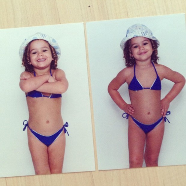 Bruna Marquezine em foto de infância (Foto: Reprodução/Instagram)