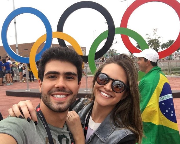Juliano Laham e Juliana Paiva no Parque Olímpico Rio 2016 (Foto: Reprodução/Instagram)