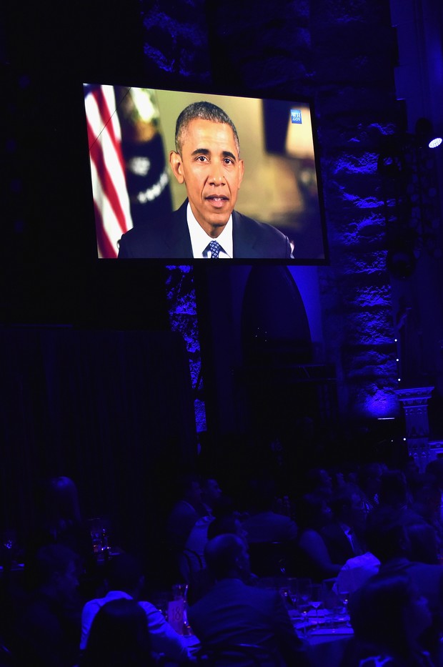 Barack Obama durante discurso no Trailblazer Honors, nos Estados Unidos (Foto: AFP)