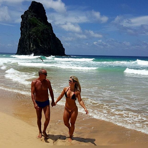 Kadu Moliterno com a namorada, Cristiane Rodrigues (Foto: Instagram/Reprodução)