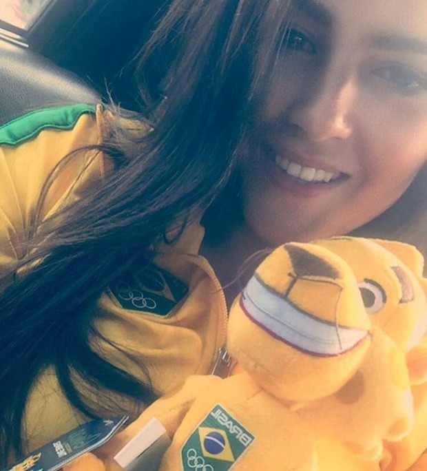 Amanda Simeão com o uniforme do Time Brasil (Foto: Reprodução/Instagram)